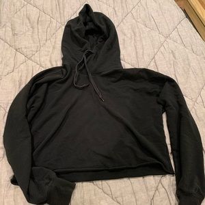 Abercrombie & Fitch Black Cropped Hoodie